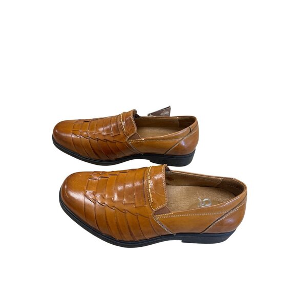 Gravity Defyer mens brown leather slip on loafers shoes SIze 8 SKU 8426 - Picture 3 of 16